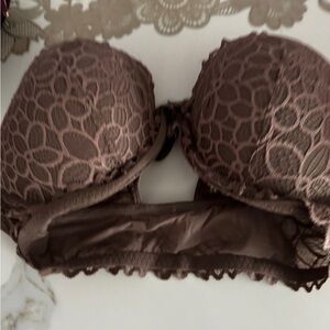 Two Victoria secret bras brown and blueish grey